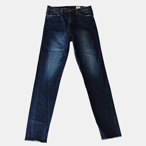 Bridge by Gly Buckle Ultra High Rise Ankle Skinny Jeans Womens 30 Dark Stretch